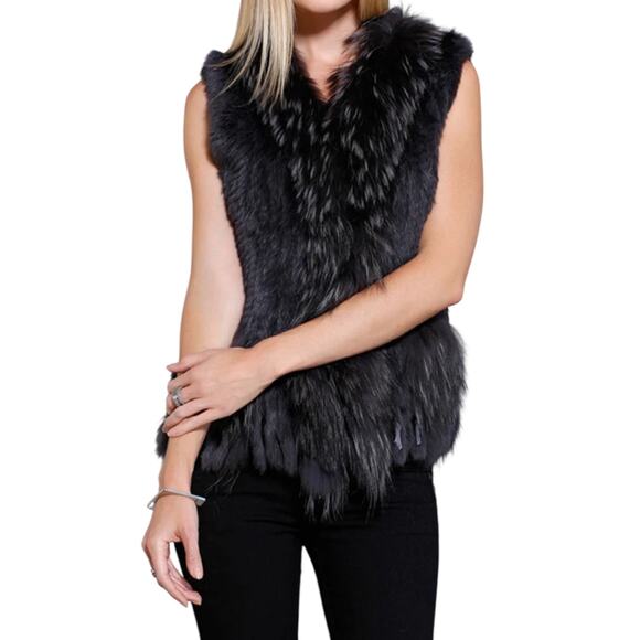 Dolce Cabo Jackets & Blazers - Dolce Cabo Rabbit and Racoon Fur Vest Size Small